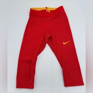 Nike Pro Elite Track & Field Olympics 3/4 Pants Red AO8495-000 Women's Size XS